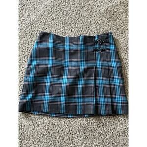 Vtg Versailles Y2K Plaid Skirt Pleated School Girl Goth Preppy Skater Punk Sz 16